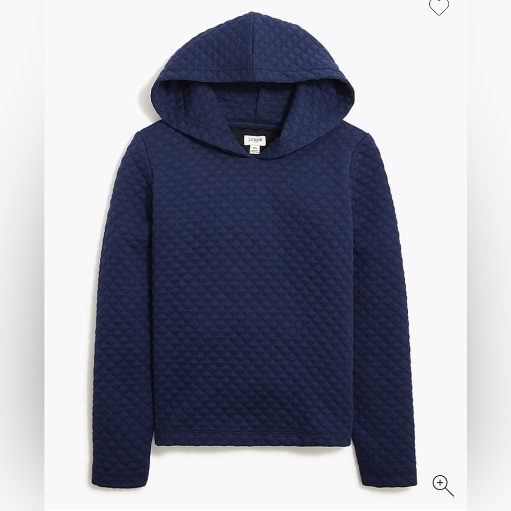 J. Crew Quilted Hooded Sweater size Large
